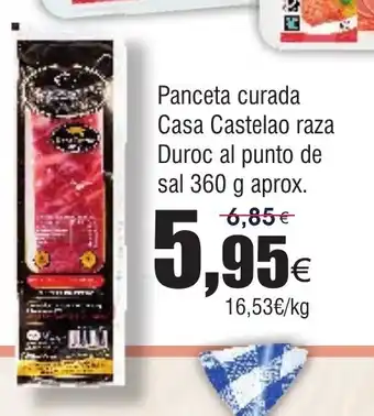 FROIZ Panceta curada Casa Castelao raza Duroc al punto de sal oferta