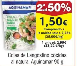 FROIZ Colas de Langostino cocidas al natural Aguinamar oferta