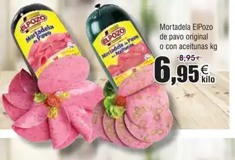 FROIZ Mortadela ElPozo de pavo original o con aceitunas oferta