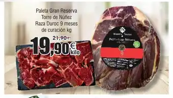 FROIZ Paleta Gran Reserva Torre de Núñez Raza Duroc 9 meses oferta