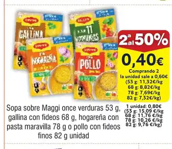 FROIZ Sopa sobre Maggi once verduras oferta