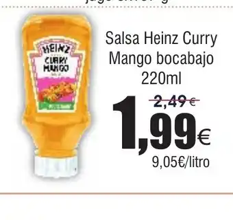 FROIZ Salsa Heinz Curry Mango bocabajo oferta