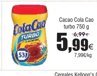 FROIZ COLA CAO Cacao turbo oferta