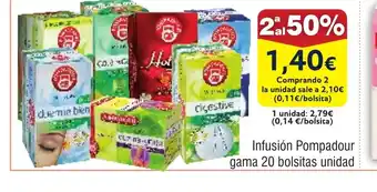 FROIZ Infusión Pompadour gama 20 bolsitas unidad oferta