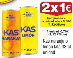 FROIZ KAS naranja o limón lata oferta