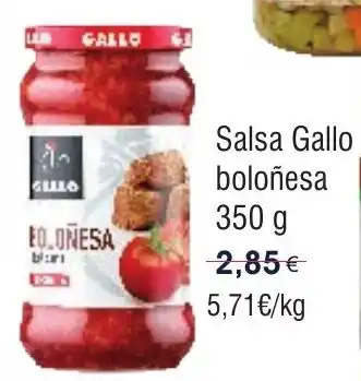 FROIZ GALLO Salsa boloñesa oferta