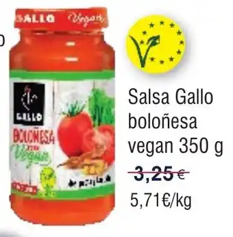 FROIZ GALLO Salsa boloñesa vegan oferta