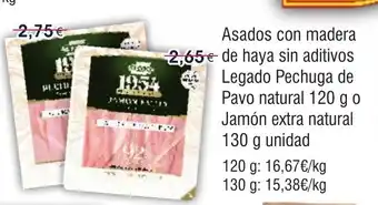 FROIZ Asados con madera de haya sin aditivos Legado Pechuga de Pavo natural oferta