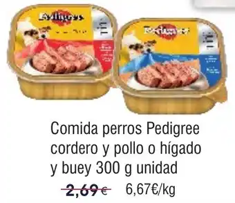 FROIZ PEDIGREE Comida perros cordero y pollo o hígado y buey oferta