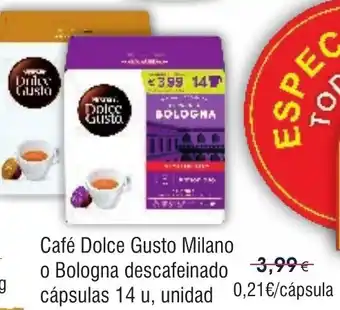 FROIZ DOLCE GUSTO Café Milano o Bologna descafeinado cápsulas 14 u oferta