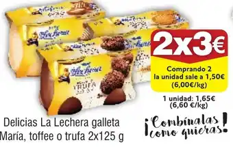 FROIZ LA LECHERA Delicias galleta María, toffee o trufa oferta