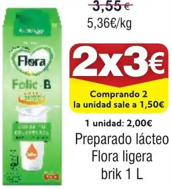 FROIZ FLORA Preparado lácteo ligera brik oferta