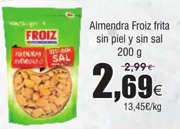 FROIZ FROIZ Almendra frita sin piel y sin sal oferta