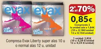 FROIZ EVAX Compresa Liberty super alas 10 u o normal alas 12 u oferta