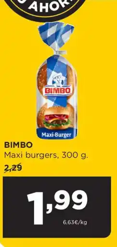 Alimerka BIMBO Maxi burger oferta