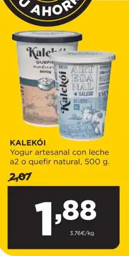 Alimerka KALEKÓI Yogur artesanal con leche a2 o quefir natural oferta