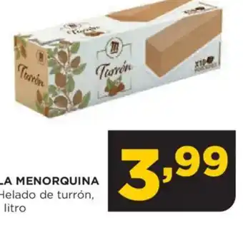 Alimerka LA MENORQUINA Helado de turrón, oferta