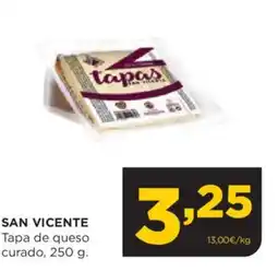 Alimerka SAN VICENTE Tapa de queso curado oferta