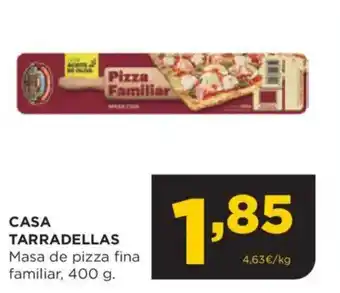 Alimerka CASA TARRADELLAS Masa de pizza fina familiar oferta