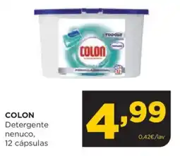 Alimerka COLON Detergente nenuco, 12 cápsulas oferta