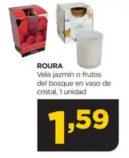 Alimerka ROURA Vela jazmín o frutos del bosque en vaso de cristal oferta