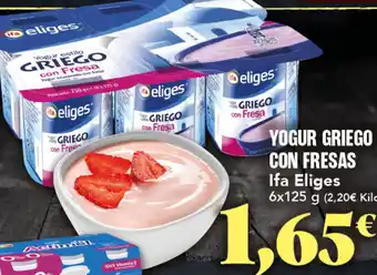 Gadis IFA ELIGES Yogur griego con fresas oferta