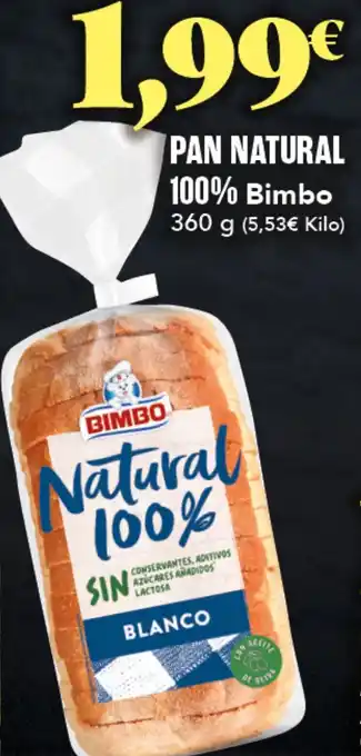 Gadis BIMBO Pan natural 100% oferta