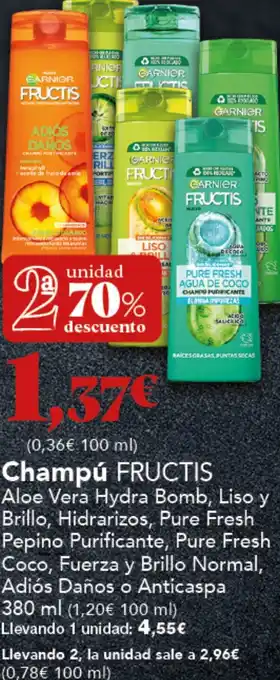 Gadis GARNIER Champú fructis oferta