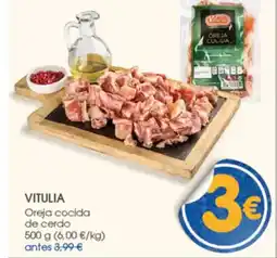 Supermercados Plaza VITULIA Oreja cocida de cerdo oferta