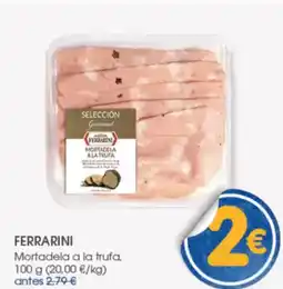 Supermercados Plaza FERRARINI Mortadela a la trufa, oferta