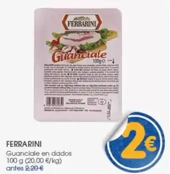 Supermercados Plaza FERRARINI Guanciale en dados oferta