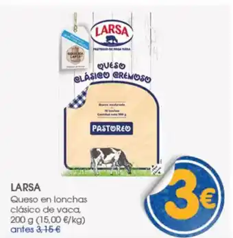 Supermercados Plaza LARSA Queso en lonchas clásico de vaca oferta