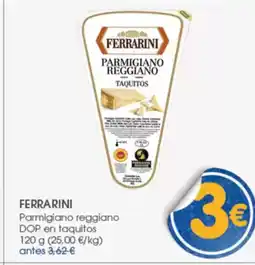 Supermercados Plaza FERRARINI Parmigiano reggiano DOP en taquitos oferta