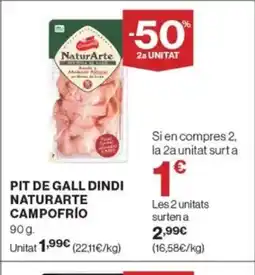 Supercor Exprés CAMPOFRIO Pit de gall dindi naturarte oferta