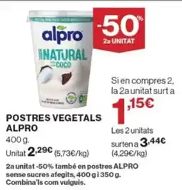 Supercor Exprés ALPRO Postres vegetals oferta