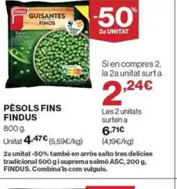 Supercor Exprés FINDUS Pèsols fins oferta