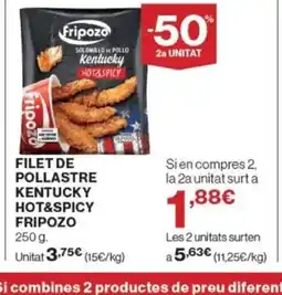 Supercor Exprés FRIPOZO Filet de pollastre kentucky hot&spicy oferta