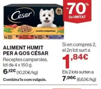 Supercor Exprés CÉSAR Aliment humit per a gos oferta