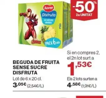 Supercor Exprés DISFRUTA Beguda de fruita sense sucre oferta