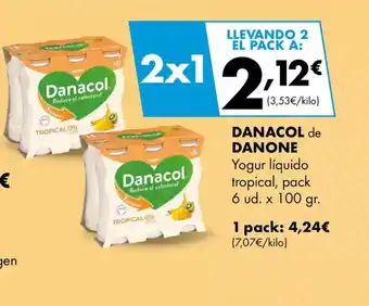 Supermercados Lupa DANACOL de DANONE Yogur líquido tropical oferta