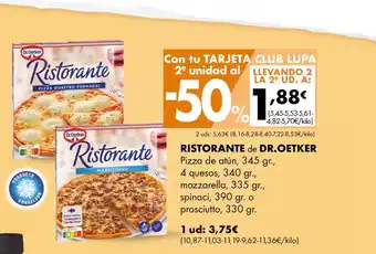 Supermercados Lupa DR. OETKER Ristorante oferta