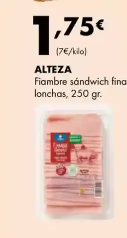 Supermercados Lupa ALTEZA Fiambre sandwich finas lonchas oferta