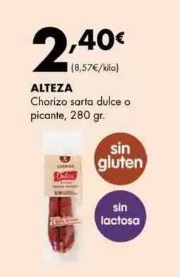 Supermercados Lupa ALTEZA Chorizo sarta dulce o picante oferta