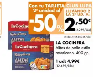 Supermercados Lupa LA COCINERA Alitas de pollo estilo americano oferta