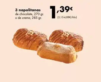 Supermercados Lupa 3 napolitanas de chocolate oferta