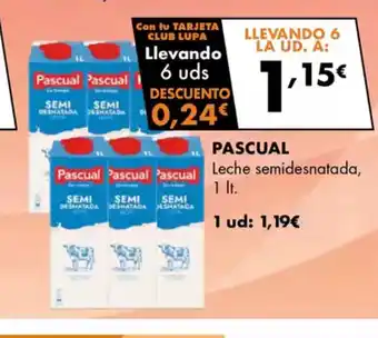 Supermercados Lupa PASCUAL Leche semidesnatada oferta