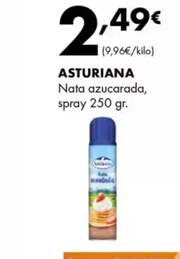 Supermercados Lupa ASTURIANA Nata azucarada, spray oferta