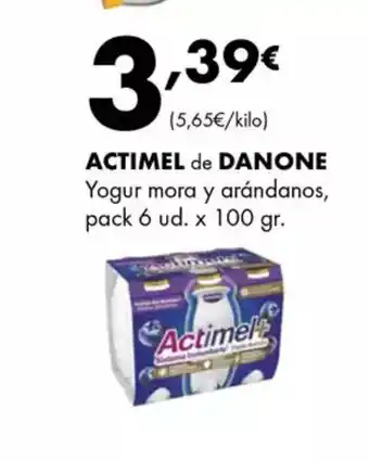 Supermercados Lupa ACTIMEL de DANONE Yogur mora y arándanos oferta