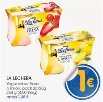 Supermercados Plaza LA LECHERA Yogur sabor fresa o limón oferta