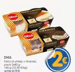 Supermercados Plaza DHUL Tarta al whisky o tiramisú oferta